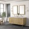 James Martin Vanities Laurent 72in Double Vanity, Light Natural Oak w/ 3 CM Carrara Marble Top 545-V72-LNO-3CAR - alternate 2